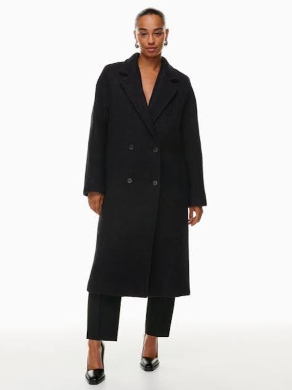 Aritzia Babaton Slouch Coat in Heather Grey
